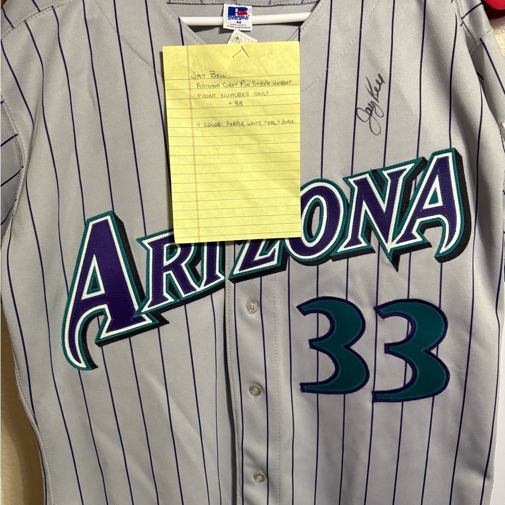Vintage Jay Bell Arizona Diamondbacks Russell Athletic Jersey (Size 44) – Signed